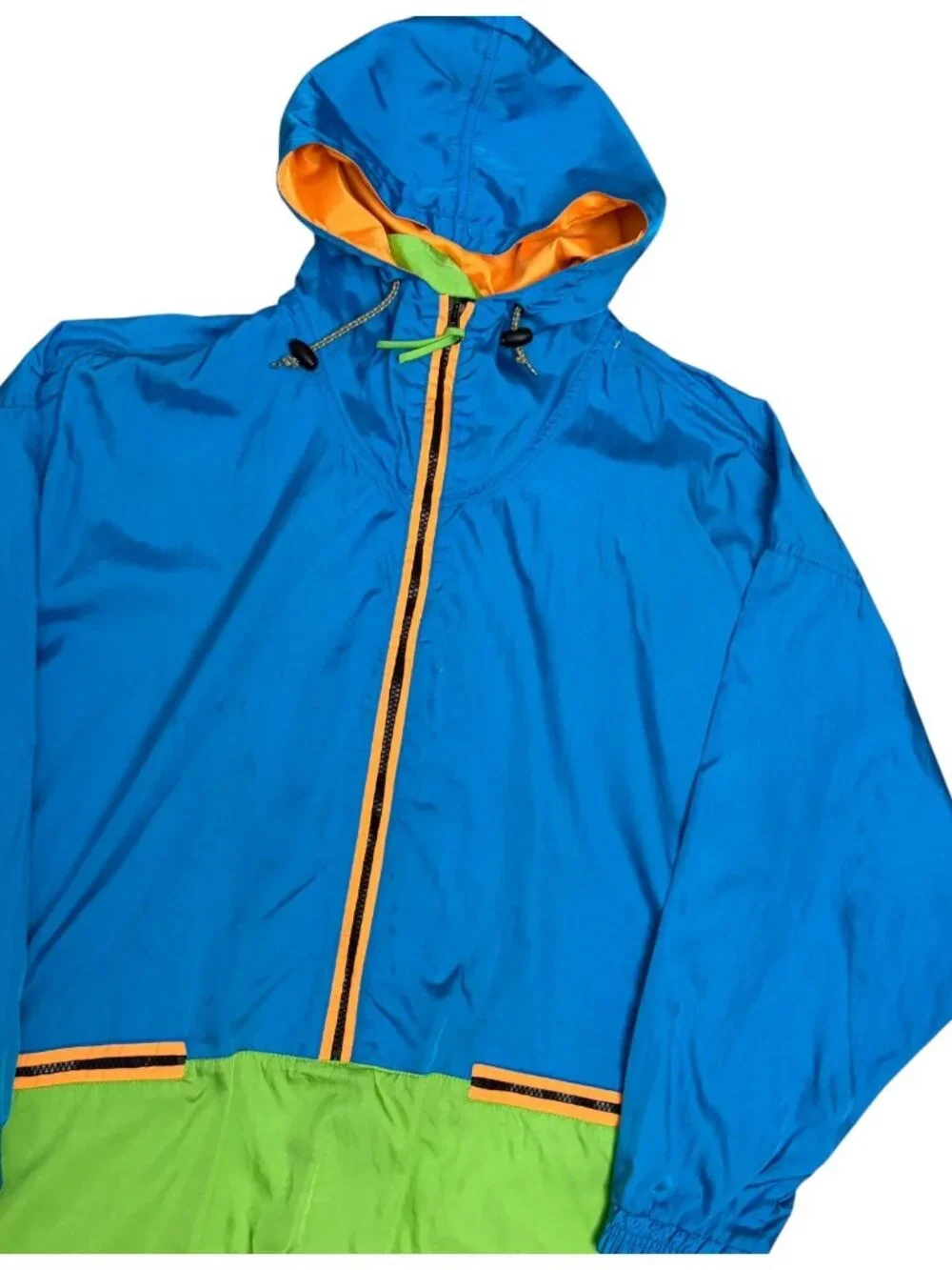 VINTAGE 90s SKYR Ski Jacket Windbreaker Retro Bright Light Bomber Womens Medium